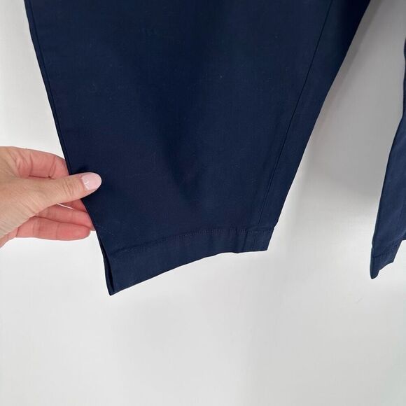 NWT Talbots Perfect Skimmer Blue Capri Pants Size 18 Button Hem XL Pedal Pusher - Picture 5 of 13